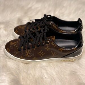 Louis Vuitton Front Row Monogram Leather Sneakers